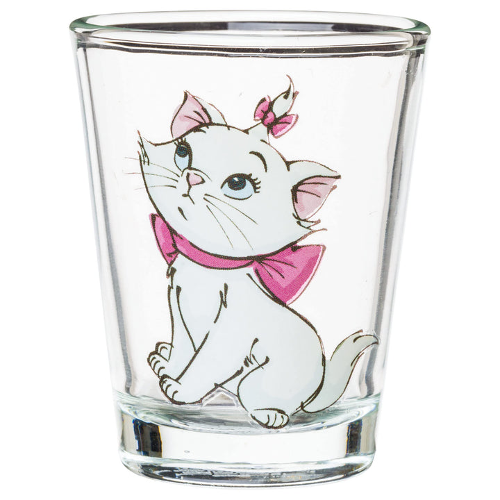 Silver Buffalo Aristocats Marie Poses 4-Pack Mini Glass Set, 1.5 Ounces