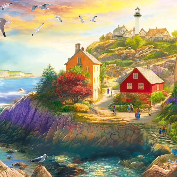 Wonder Forge Goat Hill Lighthouse 1000 Piece Jigsaw Puzzle for Adults | Unique, Perfectly-Fitting Pieces | Fun, Vibrant Imagery |  Exclusive