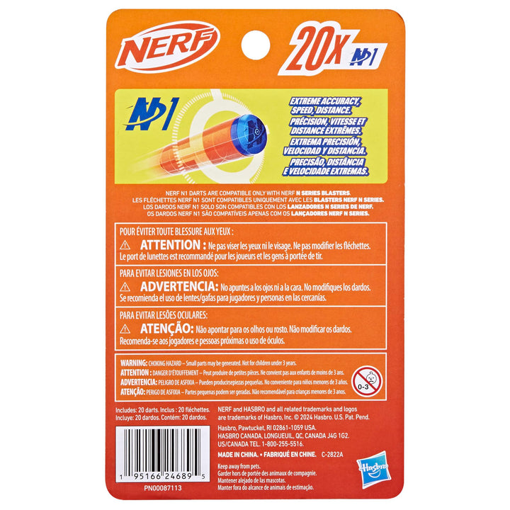 Nerf N Series N1 Darts, Includes 100 Darts, Compatible Only with Nerf N Series Blasters, Outdoor Games, Ages 8+ ( Exclusive)