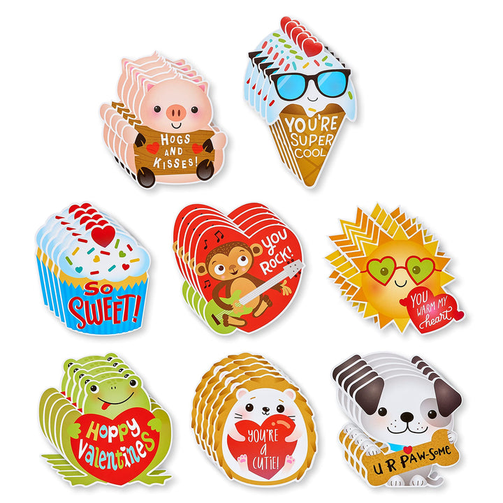 American Greetings Valentines Stickers for Kids, Animals and Treats (40-Count)