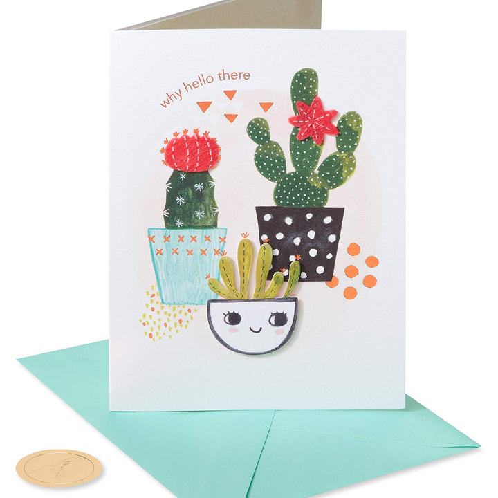 Papyrus Blank Card (Hello There) Happy Cacti