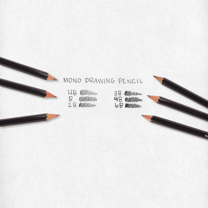 Tombow 51503 MONO Drawing Pencil, 6B, Graphite 12-Pack Mono 6B