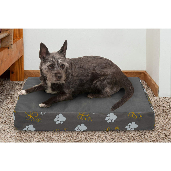 Furhaven Water-Resistant Cooling Gel Dog Bed for Small Dogs w/ Removable Washable Cover, For Dogs Up to 20 lbs - Indoor/Outdoor Garden Print Mattress - Iron Gate, Small Water-Resistant Garden Print (Iron Gate) Small (Pack of 1) Cooling Gel Foam