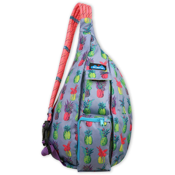 KAVU Original Rope Sling Bag Polyester Crossbody Backpack - Carbon Tribal One Size