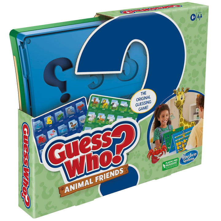 Hasbro Gaming Guess Who? Animal Friends Game, Includes 2 Double-Sided Animal Sheets, 2-Player Board Games for Kids, Ages 6+ (Exclusive)