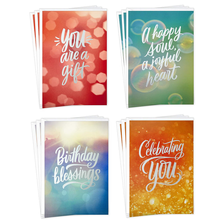 Hallmark Religious Birthday Cards Assortment (Birthday Blessings, 12 Cards and Envelopes) Faith Assortment