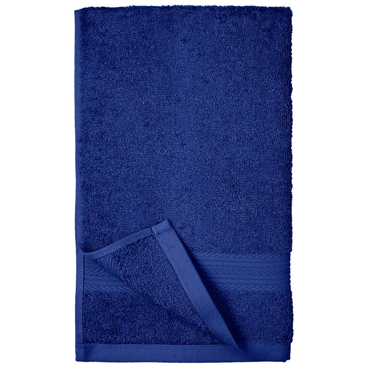 Basics Fade Resistant Cotton Washcloth, Hand Towel, Pack of 6, Navy Blue, 12" x 7" Washcloth (Pack of 6)