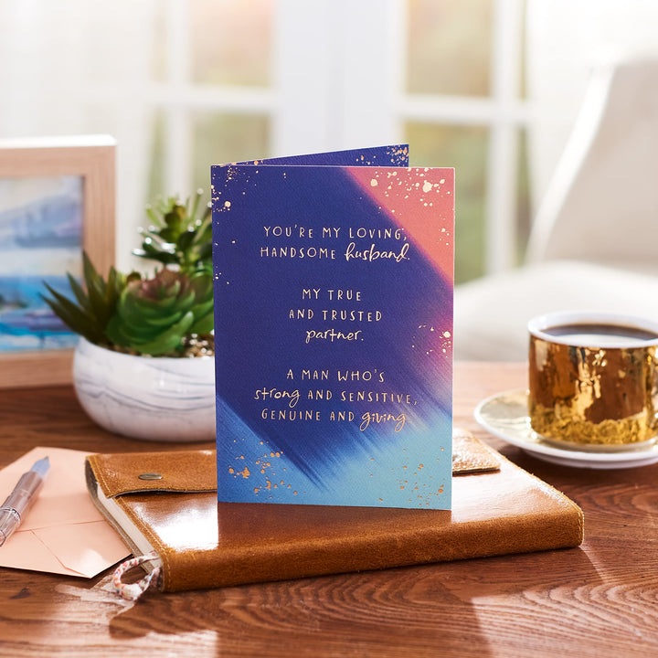 American Greetings Anniversary Card for Husband from Husband (Know Your Love) Bold Color Strokes