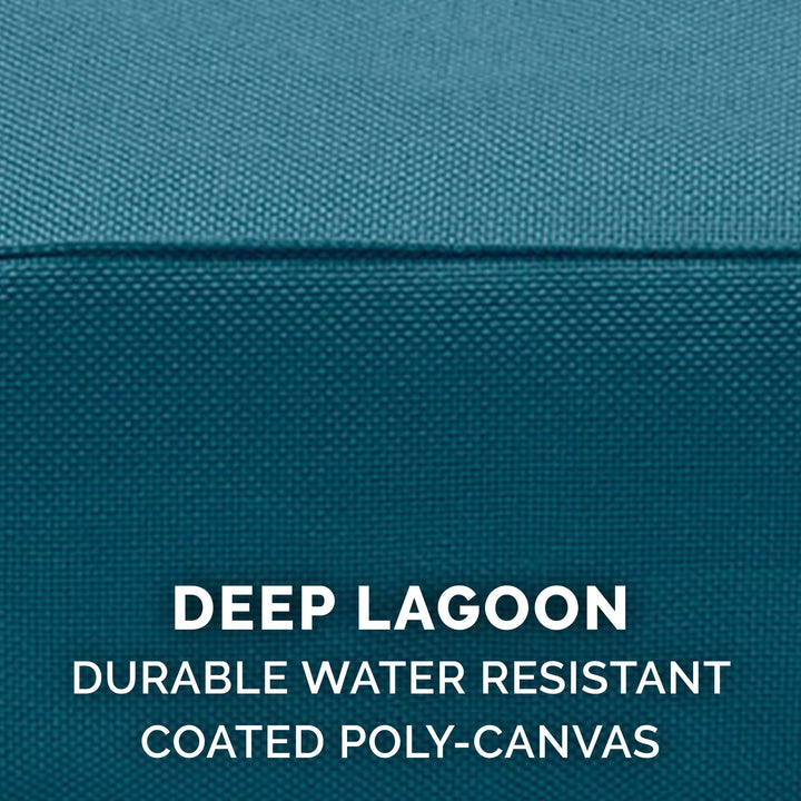 Furhaven Replacement Dog Bed Cover Water-Resistant Indoor/Outdoor Logo Print Oxford Polycanvas Mattress, Washable - Deep Lagoon, Jumbo (X-Large) Water-Resistant Logo Print (Deep Lagoon) 40.0"L x 32.0"W x 0.3"Th Cover Only