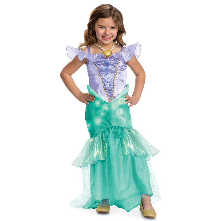 Disguise The Little Mermaid Girl's Prestige Ariel Sound and Light Up Costume (5-6)