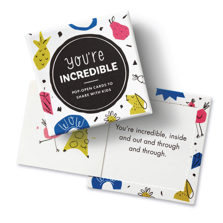 Compendium ThoughtFulls for Kids – 2 Pack of You're Incredible, You Can Do It – 60 Pop-Open Cards to Share with Kids, Each with a Different Inspiring Message Inside 2 Pack - You're Incredible and You Can Do It