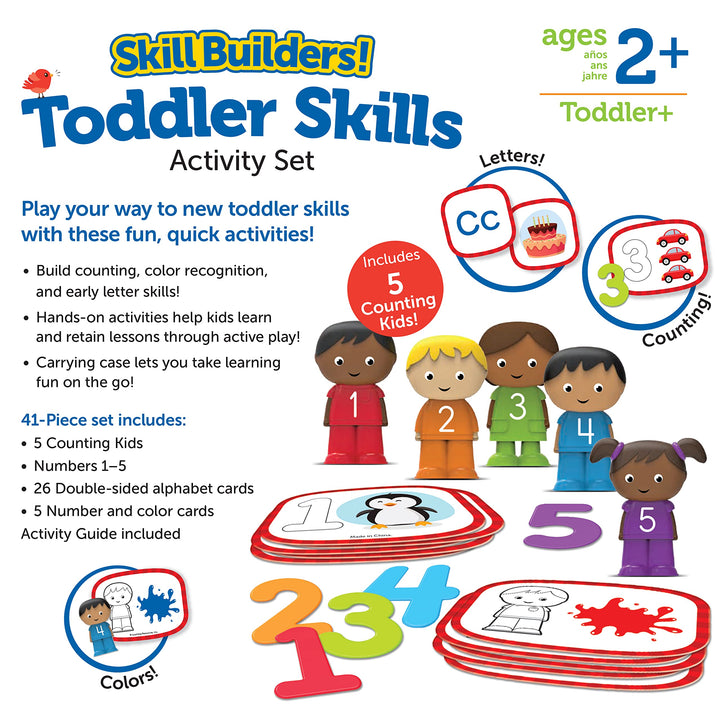 Learning Resources Skill Builders! Toddler Skills - Toddler Learning Materials, Homeschool Preschool Supplies, Teaching Cards for Toddlers,Back to School, Ages 2+,41 Piece Set