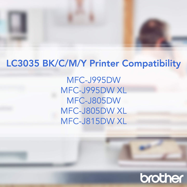 Brother Genuine LC3035C, Single Pack Ultra High-Yield Cyan INKvestment Tank Ink Cartridge, Page Yield Up to 5,000 Pages, LC3035, Dash Replenishment Cartridge