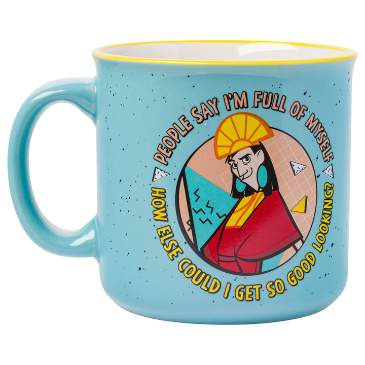 Silver Buffalo Disney Emperor's New Groove Kuzco Memphis How Else Could I Get So Good Looking Quote Ceramic Camper Mug, 20 Ounces