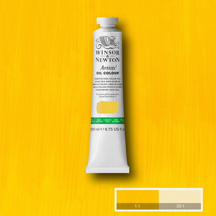 Winsor & Newton Artists' Oil Color, 200ml (6.75 oz) Tube, Cadmium-Free Yellow Pale 6.75-oz Tube