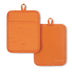 KitchenAid Ribbed Soft Silicone Pot Holder 2-Pack Set, Honey, 7"x9" 7"x9" Holder Set