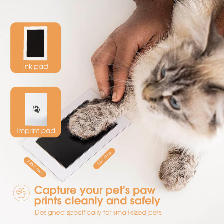 Pearhead Paw Print Clean-Touch Ink Pad, Mess Free Inkless Pet Impression Kit, Safe for Cats and Dogs, Pawprint Keepsake, Pack of 2 2 Pack Pet Ink Pad, Black