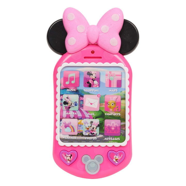 Minnie Bow-Tique Why Hello Pretend Play Cell Phone, Lights and Sounds, Kids Toys for Ages 3 Up by Just Play