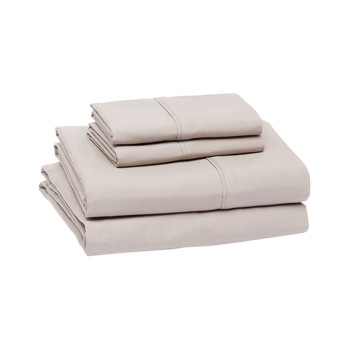 Basics Lightweight Super Soft Easy Care Microfiber 3 Piece Sheet Set with 14" Deep Pockets, Twin, Gray Arrows, Printed