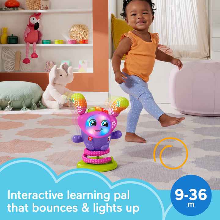 Fisher-Price Baby & Toddler Learning Toy DJ Bouncin’ Star with Music Lights & Bouncing Action for Ages 6+ Months