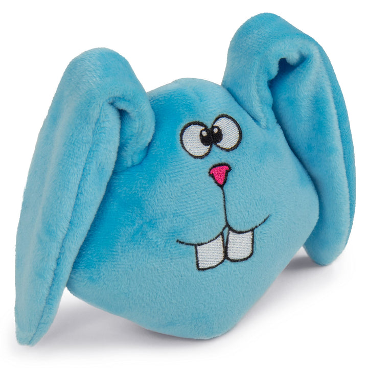 goDog Action Plush Blue Bunny Animated Squeaky Dog Toy, Chew Guard Technology - Blue, One Size Bunny (Blue)