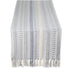 DII Farmhouse Braided Stripe Table Runner Collection, 15x72 (15x77, Fringe Included), Cool Gray 15x72" (15x77", Fringe Included) Striped