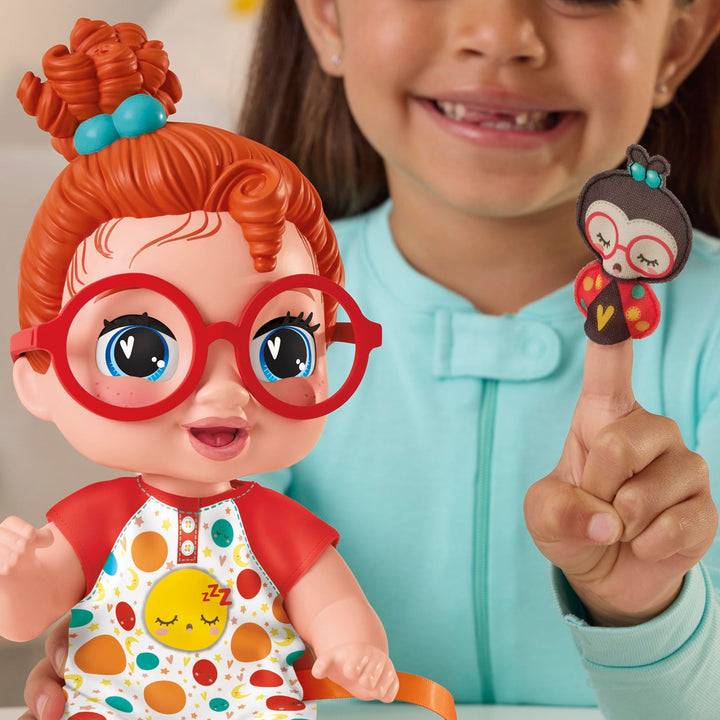 Baby Alive Lil Dreamer Dottie Doodle Sleepy Baby Doll Set, Red Hair, Fun Sleepover Theme, Preschool Toys for Girls & Boys 3 Years & Up