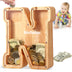 Wooden Money Bank, Personalized 26 Alphabet Letter Piggy Bank for Kids Boys Girls, Piggy Bank Toy, Coin Bank Money Box, DIY Name Birthday Room Decoration（N） N