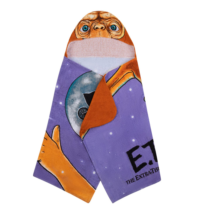 Franco Kids Bath and Beach Soft Cotton Terry Hooded Towel Wrap, 24 in x 50 in, ET The Extra Terrestrial