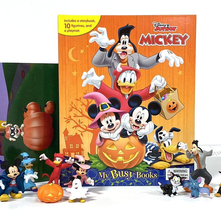 Disney Mickey Halloween My Busy Books - Storybook, 10 figurines, playmat