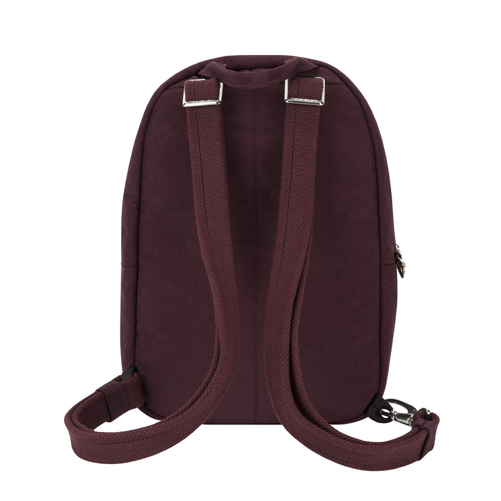 Travelon Small Backpack, Dark Bordeaux, 8W x 12H x 4.5D