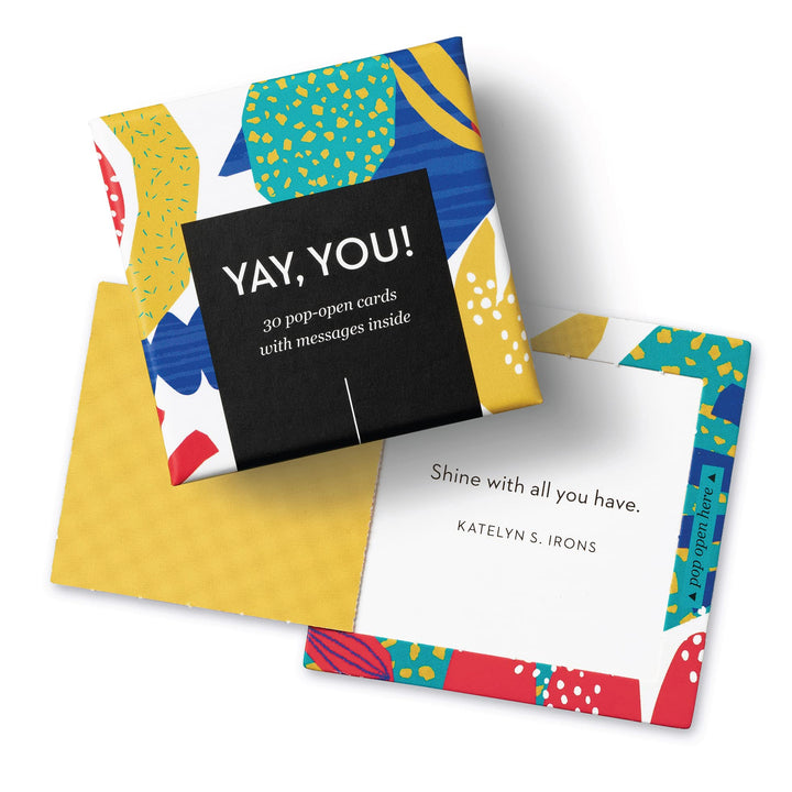 Compendium ThoughtFulls Pop-Open Cards — 2-Pack of You're Awesome, Yay, You! — 60 Pop-Open Cards, Each with a Different Message Inside 2-Pack - You're Awesome and Yay You