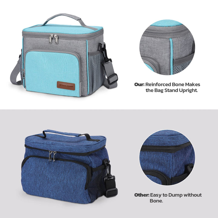 Maelstrom Lunch Box for Men,Insulated Lunch Bag Women/Men,Leakproof Lunch Cooler Bag, Lunch Tote Bag 4.New Single Layer - Blue 4.New Single-Layer (8L/12cans)