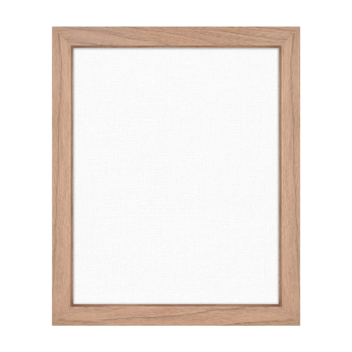 MCS Floating Frame with Canvas Included, Art Frames for Canvas Paintings with Adhesive Fasteners and Hanging Hardware, Walnut Woodgrain, 18 x 24 Inch 18x24