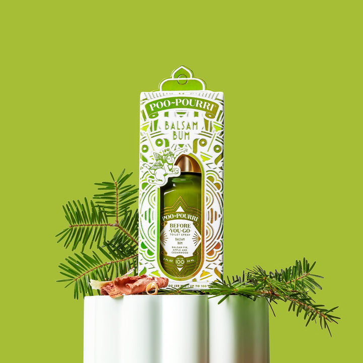 Poo-Pouri Before-You-Go Holiday Toilet Spray, Balsam Bum, 2 Fl Oz - Balsam Fir, Apple & Cedarwood