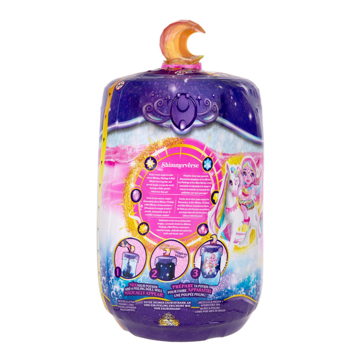 Magic Mixies Pixlings Shimmerverse Series, Create & Mix Potion to Reveal Unia The Unicorn Pixling & Rainbow Star The Pegacorn, This Beautiful 6.5" Pixling Doll Appears Inside The Potion Bottle