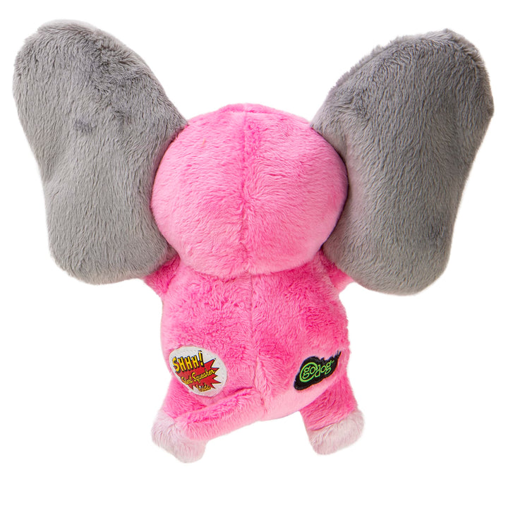 goDog Flips Pig-Elephant Silent Squeak Plush Dog Toy, Chew Guard Technology - Pink, Small Flips Pig Elephant (Pink)