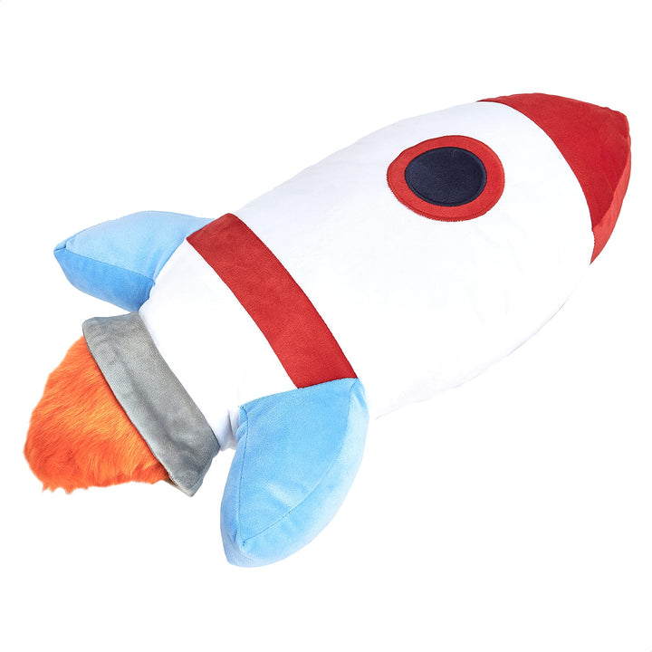 Basics Kids Space Rockets Decorative Pillow - Spaceship, Polyester, Assorted, 16.5" x 4"