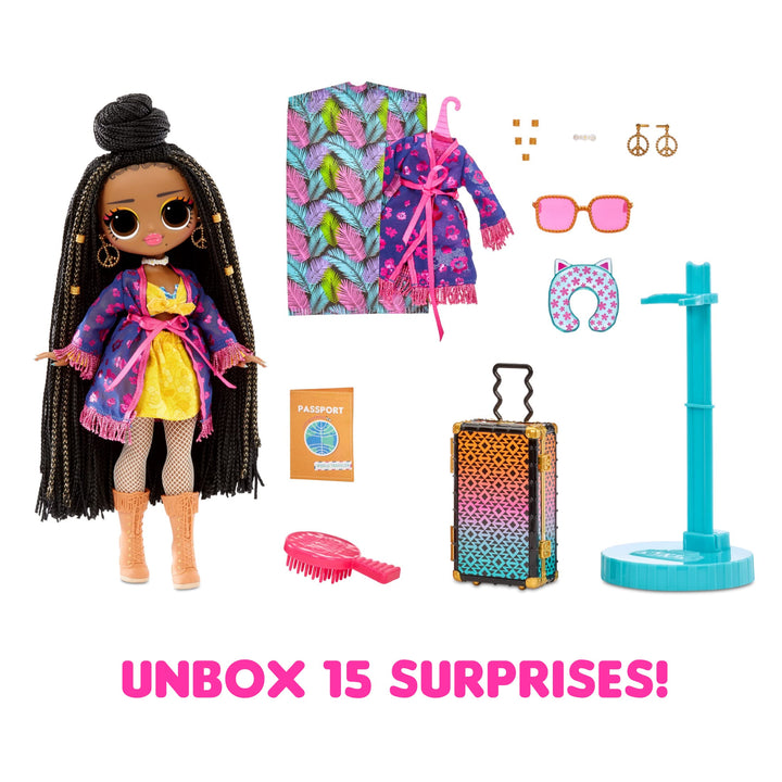 L.O.L. Surprise! World Travel Sunset Fashion Doll with 15 Surprises Including Outfit, Travel Accessories and Reusable Playset – Great Gift for Girls Ages 4+