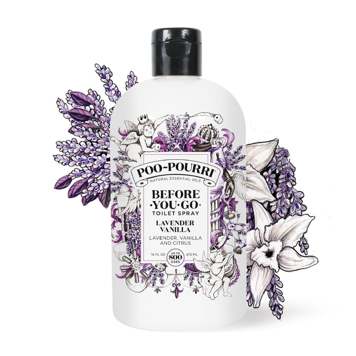 Poo-Pourri Before-You-Go Toilet Spray, Lavender Vanilla, 1 Fl Oz Pocket Travel Size - Lavender, Vanilla and Citrus 1 Fl Oz (Pack of 1)