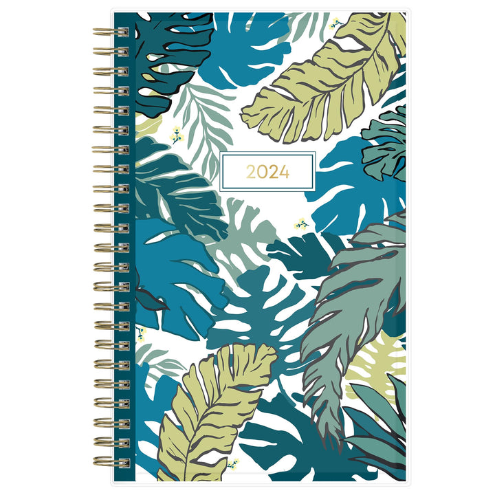 Blue Sky 2024 Weekly and Monthly Planner, January - December, 5" x 8", Clear Pocket Cover, Wirebound, Grenada (137275-24)