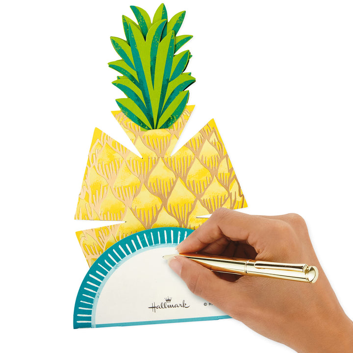 Hallmark Paper Wonder Pop Up Birthday Card, Thank You Card, Encouragement Card, All Occasion Card (Pineapple) Pineapple