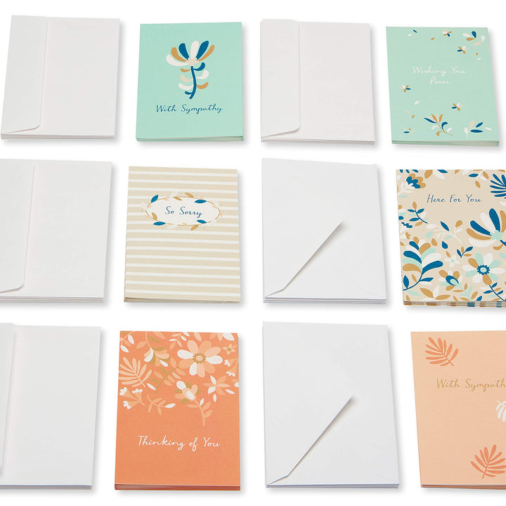 American Greetings Sympathy Cards Assortment, 6 Nature-Inspired Designs (48-Count)