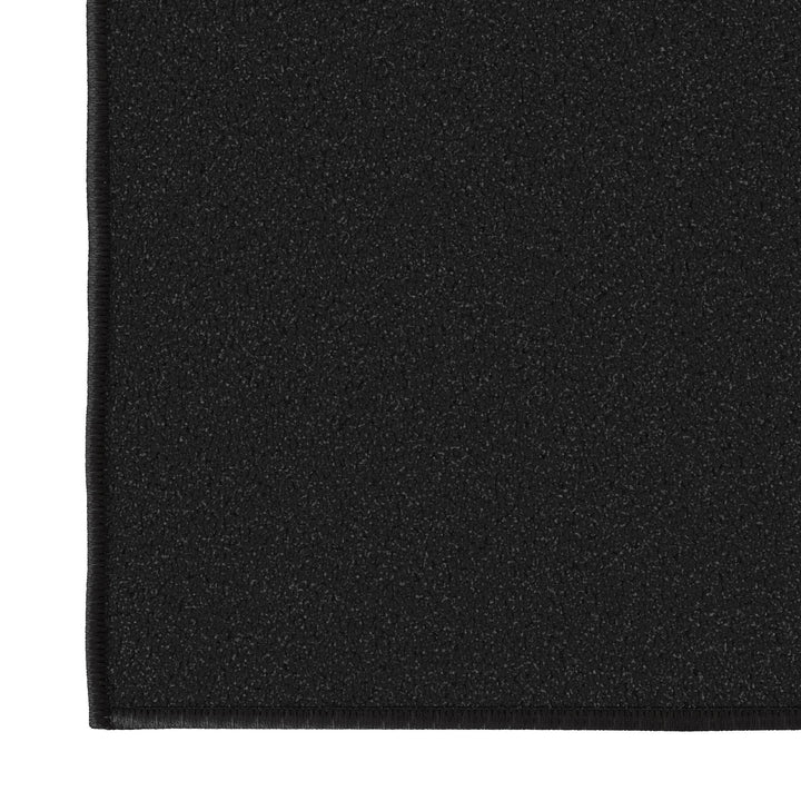 Machine Washable Modern Solid Design Non-Slip Rubberback 2x3 Traditional Area Rug for Entryway, Bedroom, Kitchen, Bathroom, 2'3" x 3', Black Solid Black Entryway - 2'3" x 3'