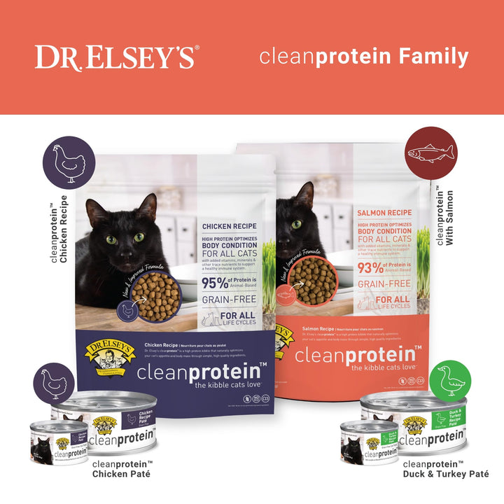 Dr. Elsey's Cleanprotein Salmon Formula Dry Cat Food, 6.6 Lb 6.6 Pound (Pack of 1)