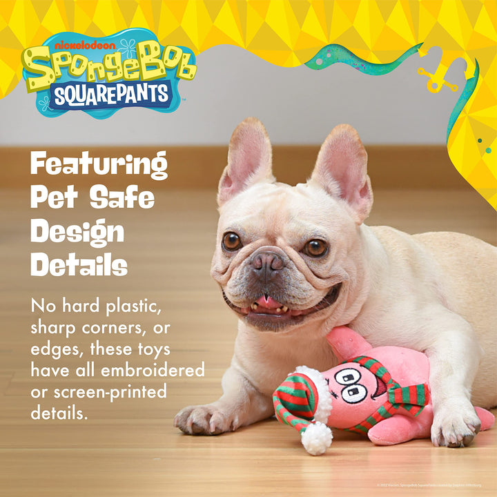 SpongeBob SquarePants for Pets Spongebob and Patrick Star 2pc Holiday 6 Figure Plush Dog Toys with Squeaker | Dog Toys for Spongebob Fans | Squeaky Dog Toys, Dog
