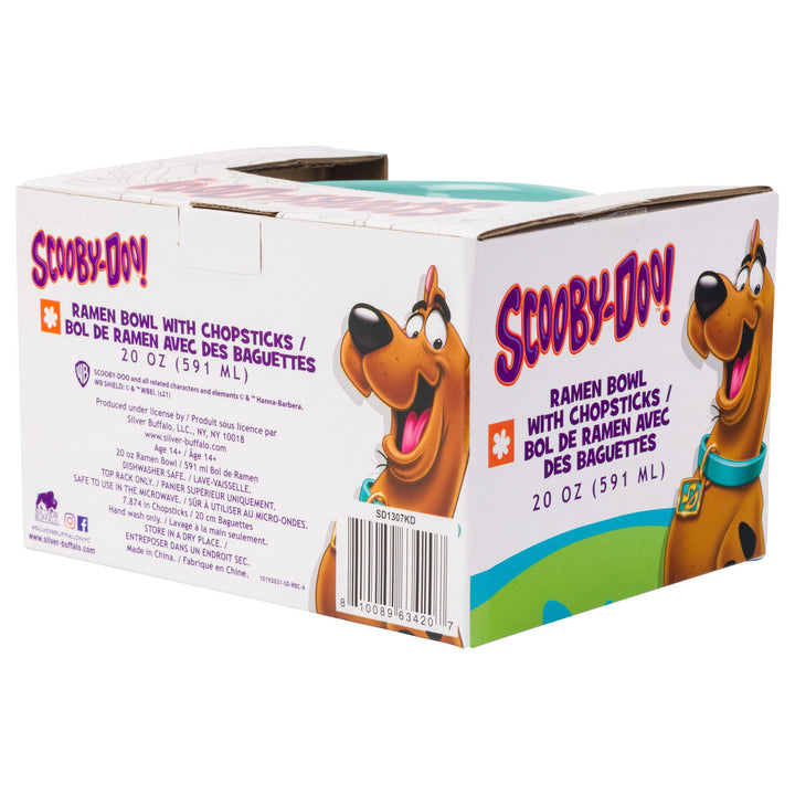 Silver Buffalo Scooby-Doo Scooby Snacks Ceramic Ramen Noodle Rice Bowl with Chopsticks, Microwave Safe, 20 Ounces Scooby Doo Cartoon