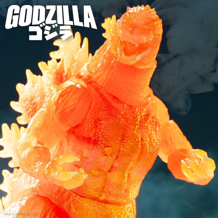 Super7 Toho ULTIMATES! - Blazing Godzilla (1200º Clear Orange) Action Figure