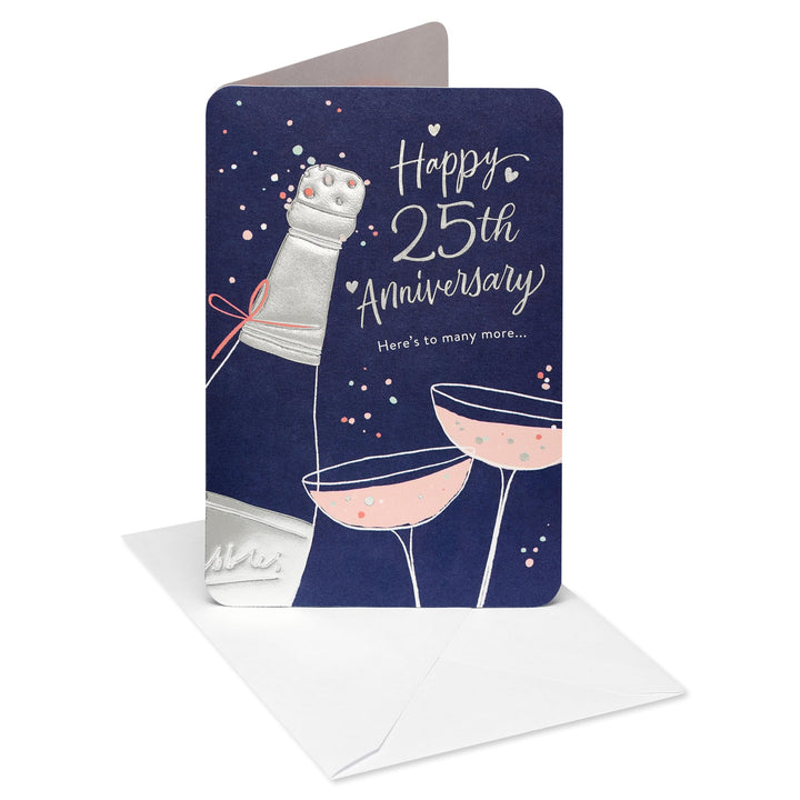 American Greetings 25th Anniversary Card (To Many More) Coupes and Champagne
