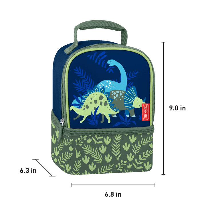 THERMOS Non-Licensed Dual Compartment Lunch Box, Dinosaur Kingdom